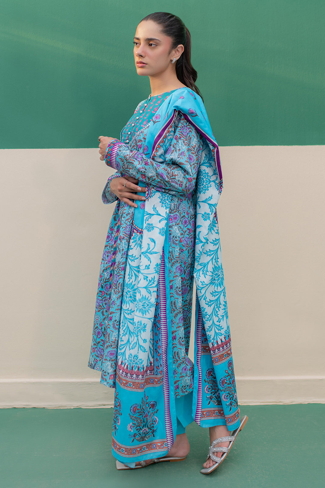 Zellbury | Summer Pret | Kurta Dupatta Trouser - 2856 - House Of Zarish