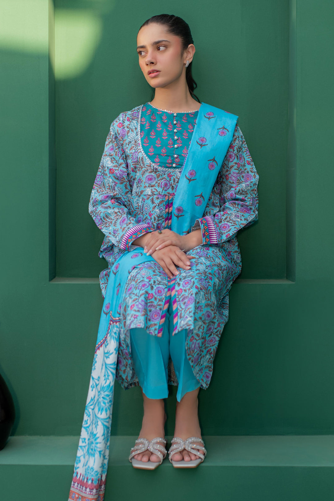 Zellbury | Summer Pret | Kurta Dupatta Trouser - 2856 - House Of Zarish