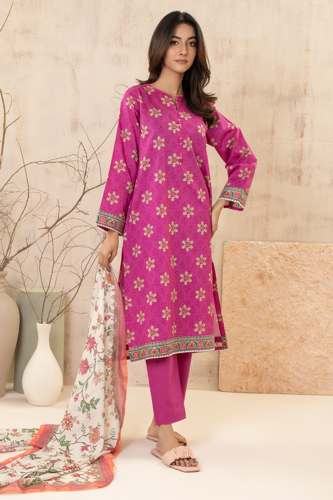 Zellbury | Summer Pret | Kurta Dupatta Trouser - 2858 - House Of Zarish