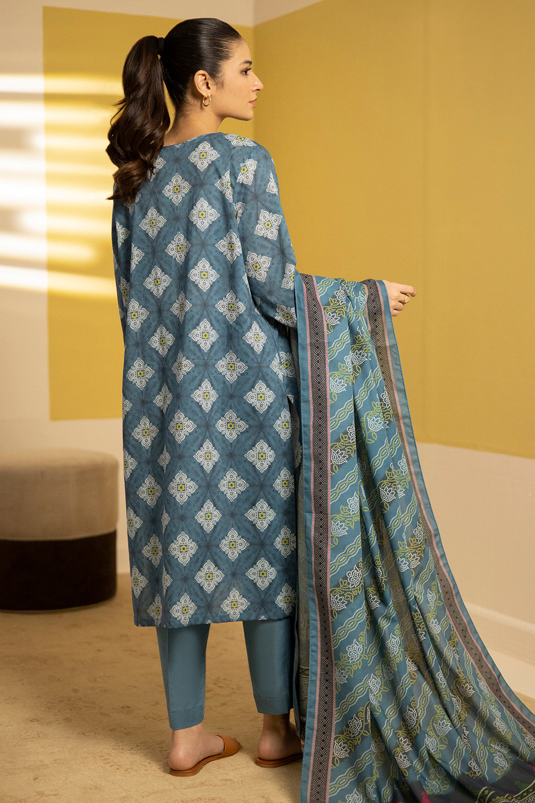 Zellbury | Summer Pret | Kurta Dupatta Trouser - 3244 - House Of Zarish