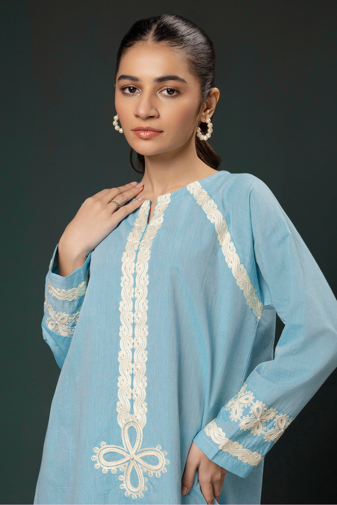 Zellbury | Summer Pret | Embroidered Kurta Trouser - 0977 - House Of Zarish