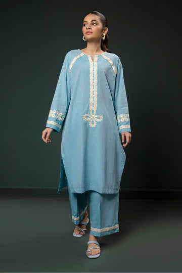Zellbury | Summer Pret | Embroidered Kurta Trouser - 0977 - House Of Zarish
