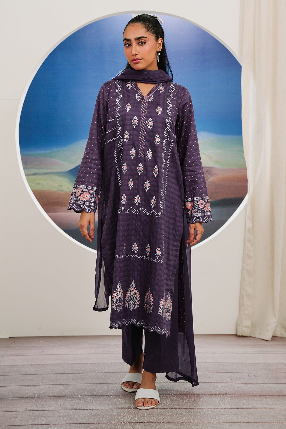 Zellbury | Summer Pret | Kurta Dupatta Trouser - 1102 - House Of Zarish