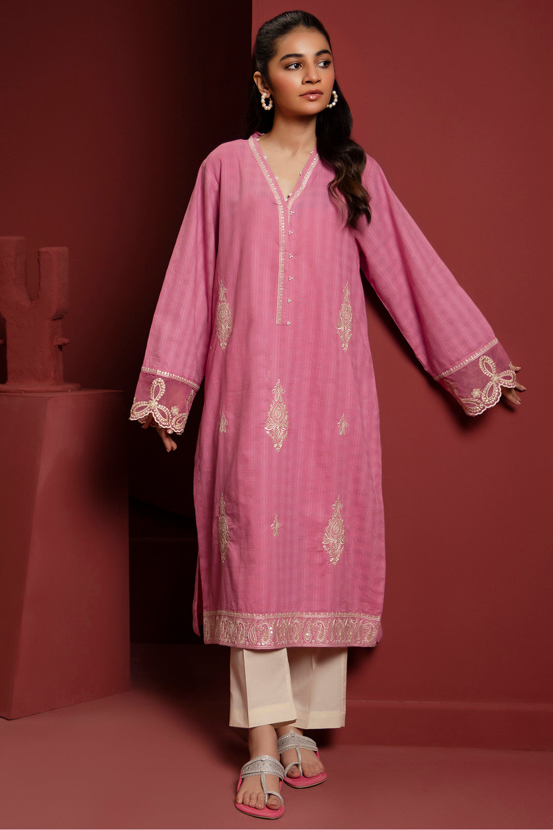 Zellbury | Summer Pret | Embroidered Kurta - 2056 - House Of Zarish