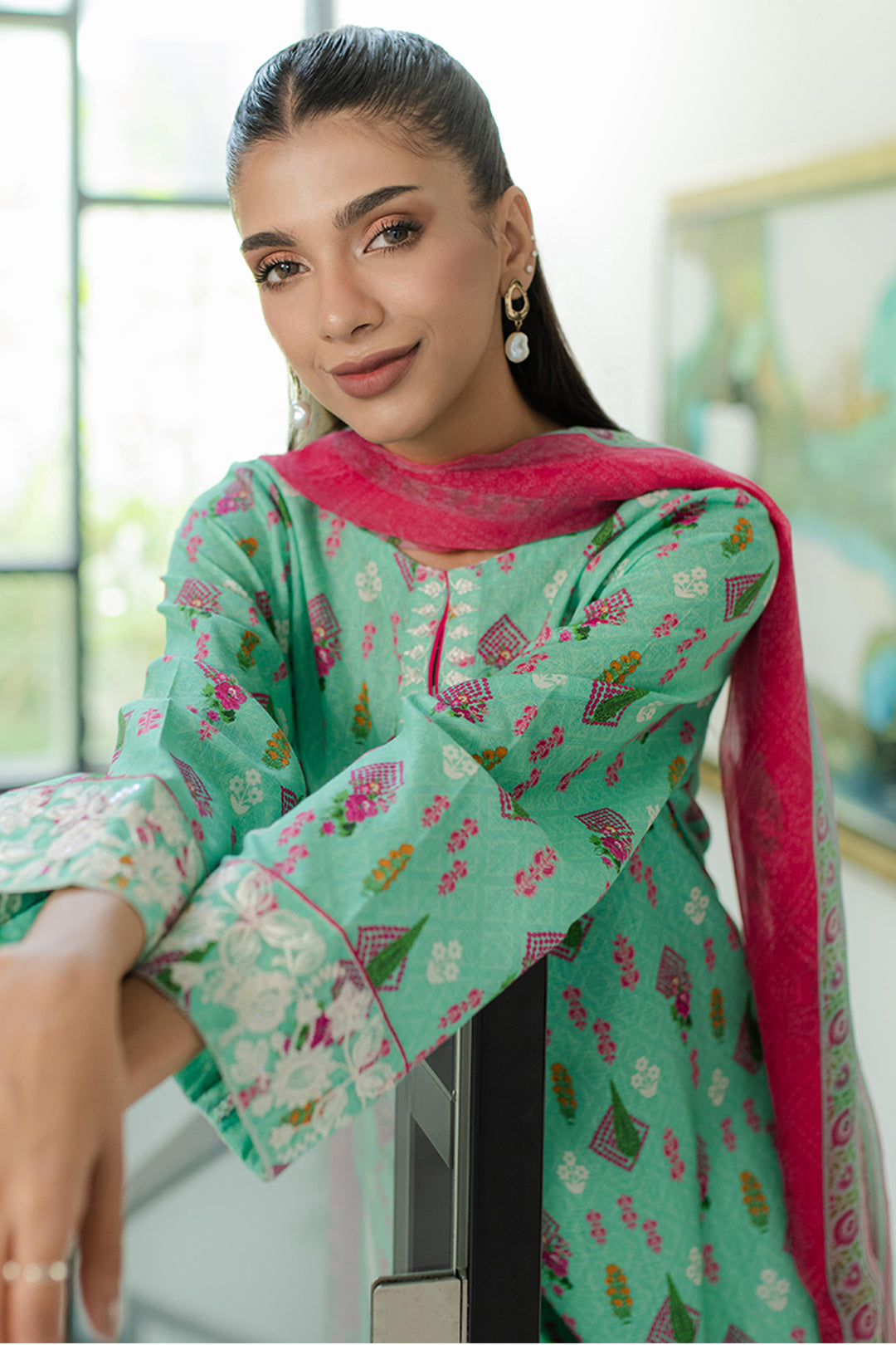 Zellbury | Summer Pret | Embroidered Kurta Dupatta - 1704 - House Of Zarish