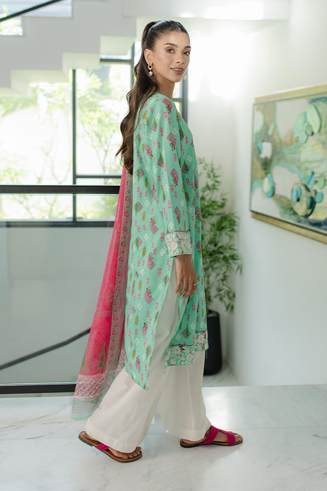 Zellbury | Summer Pret | Embroidered Kurta Dupatta - 1704 - House Of Zarish