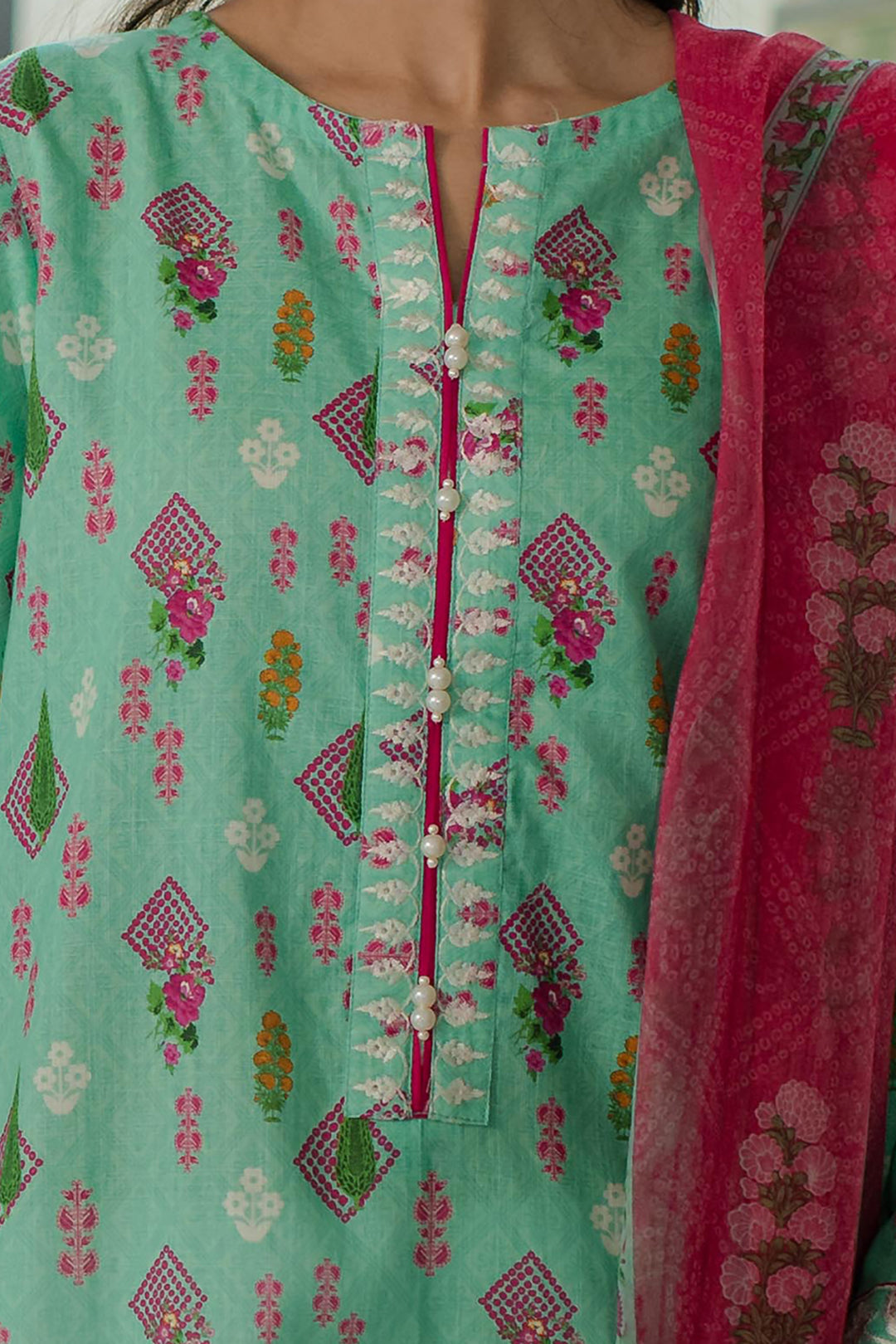Zellbury | Summer Pret | Embroidered Kurta Dupatta - 1704 - House Of Zarish