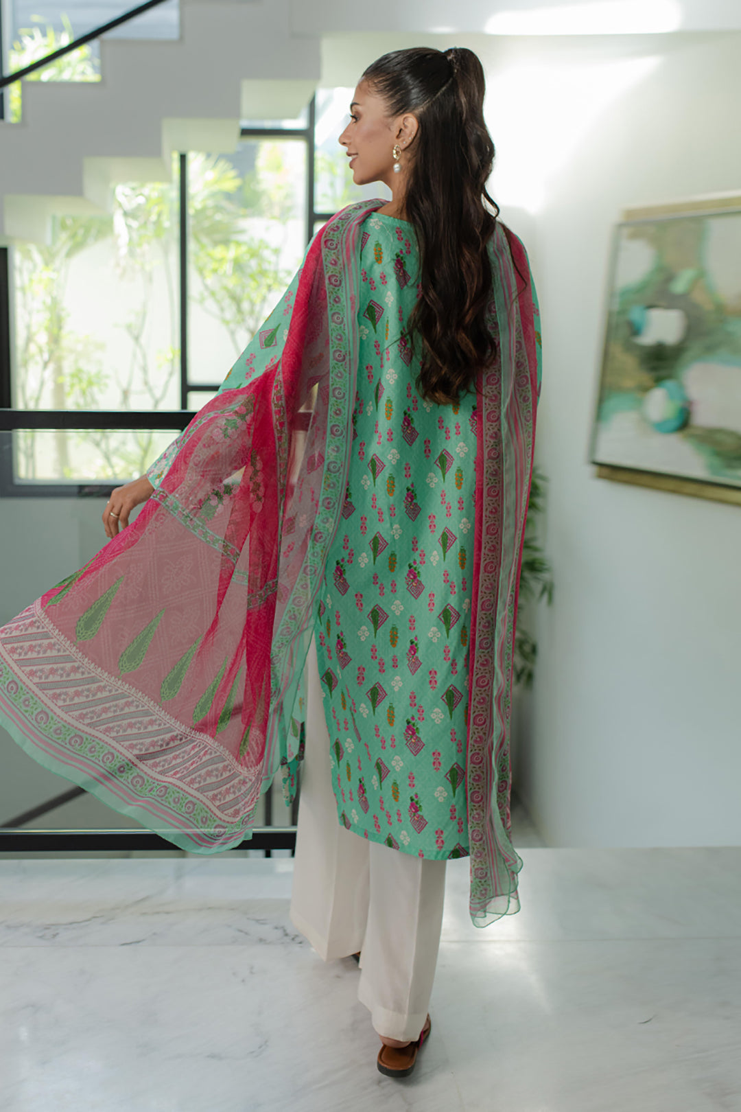 Zellbury | Summer Pret | Embroidered Kurta Dupatta - 1704 - House Of Zarish