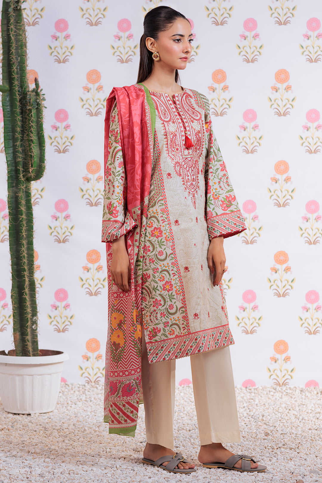 Zellbury | Summer Pret | Embroidered Kurta Dupatta - 1895 - House Of Zarish