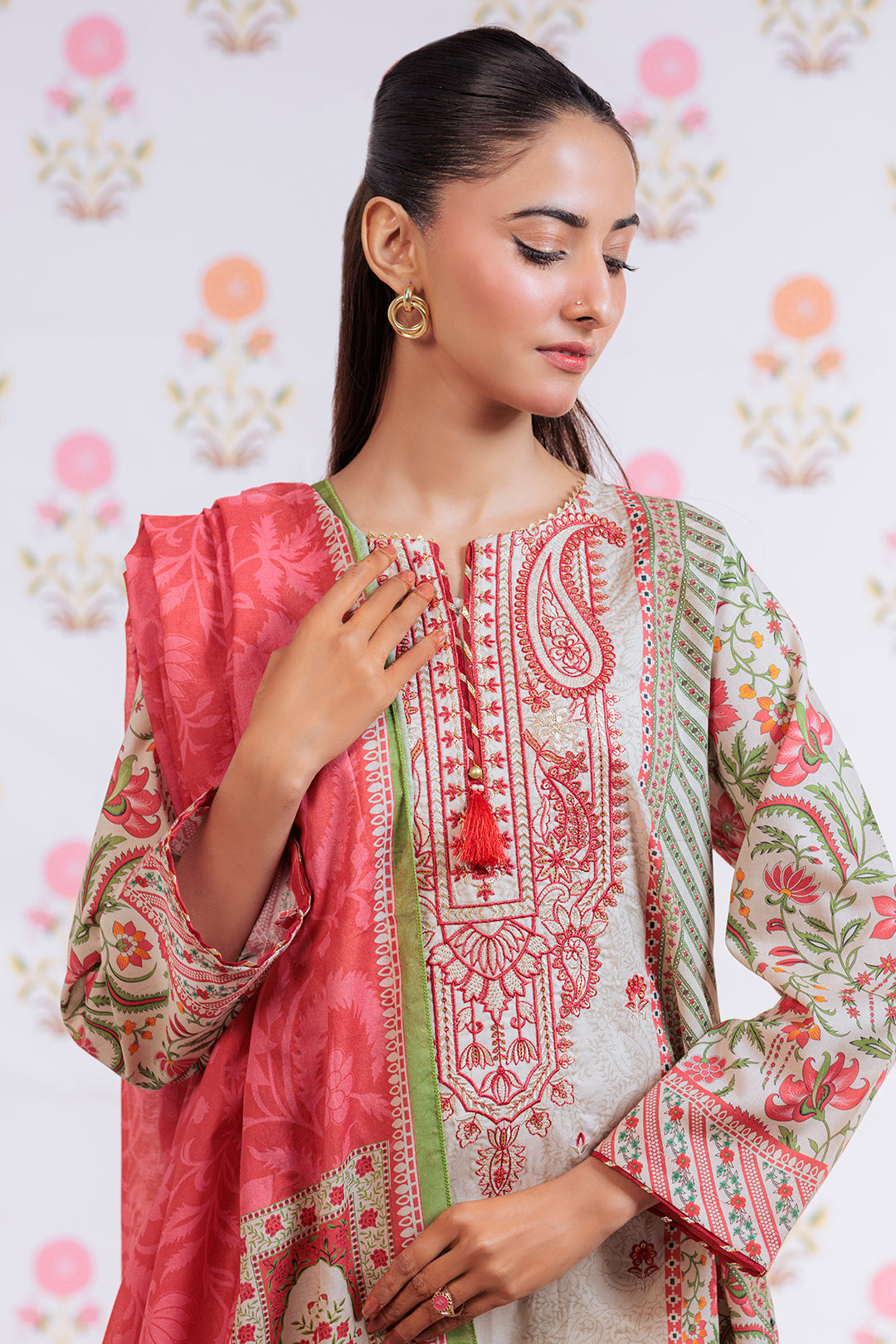 Zellbury | Summer Pret | Embroidered Kurta Dupatta - 1895 - House Of Zarish