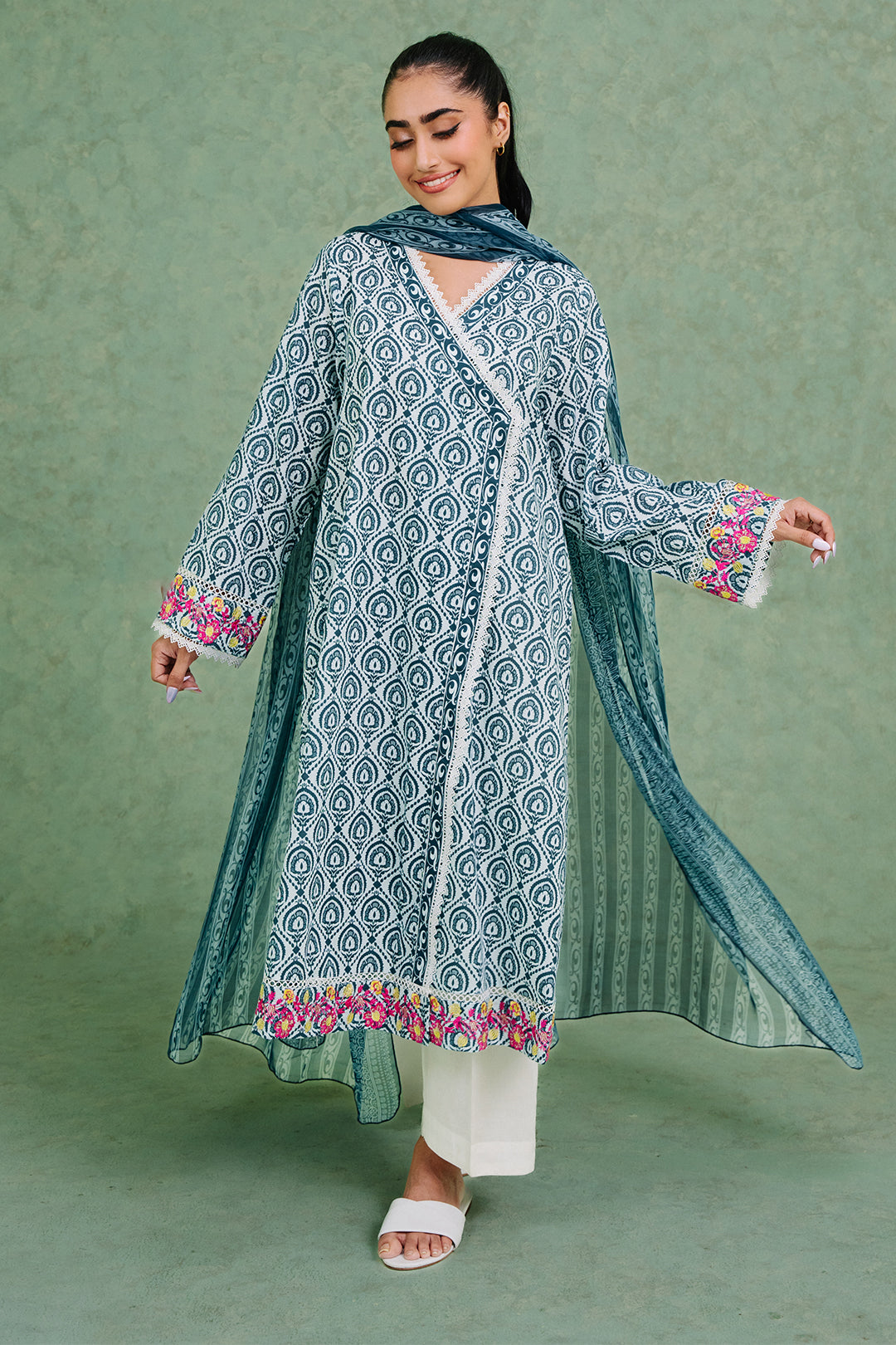 Zellbury | Summer Pret | Embroidered  Kurta Dupatta - 1897 - House Of Zarish
