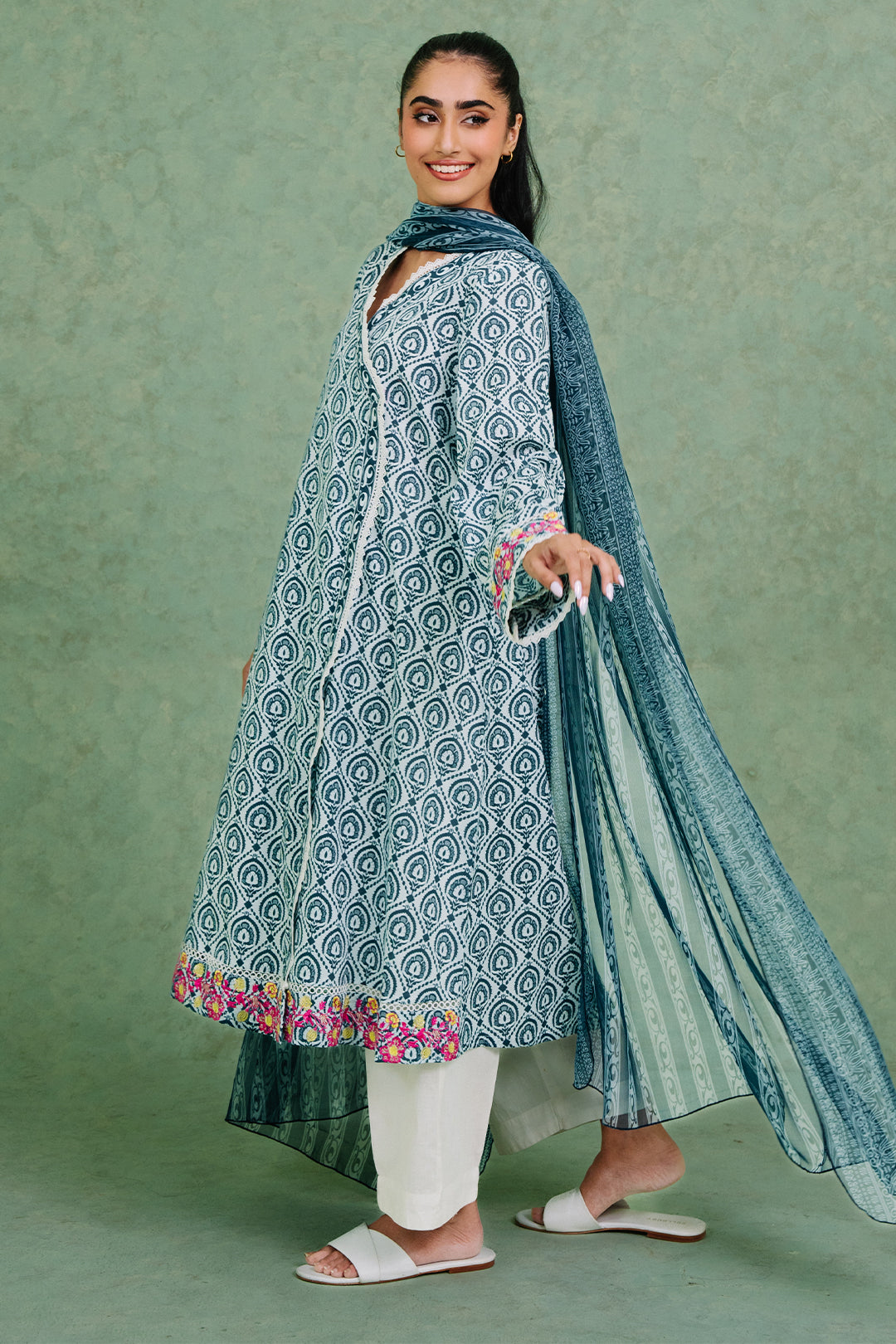 Zellbury | Summer Pret | Embroidered  Kurta Dupatta - 1897 - House Of Zarish