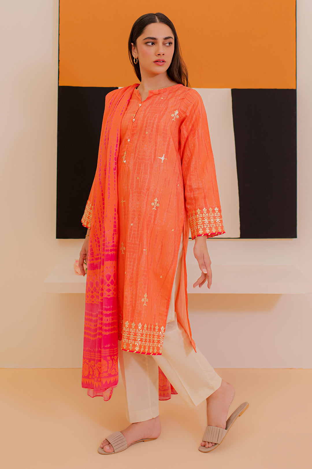 Zellbury | Summer Pret | Embroidered Kurta Dupatta - 1899 - House Of Zarish
