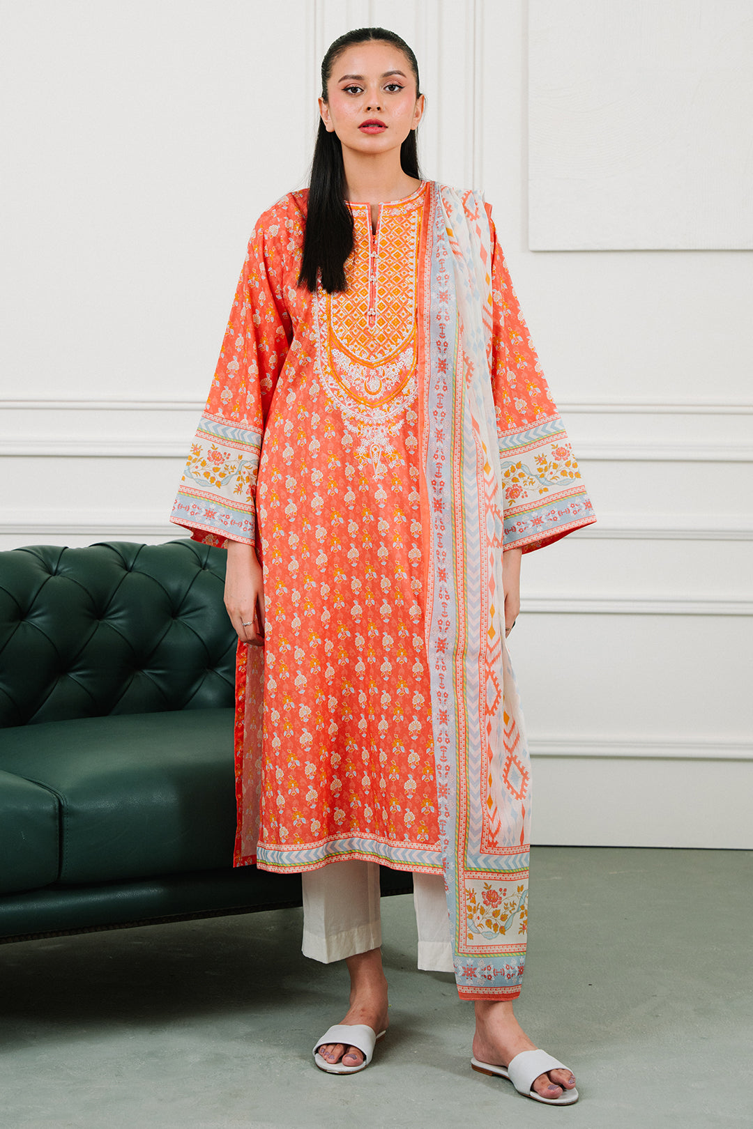 Zellbury | Summer Pret | Embroidered  Kurta Dupatta - 1902 - House Of Zarish