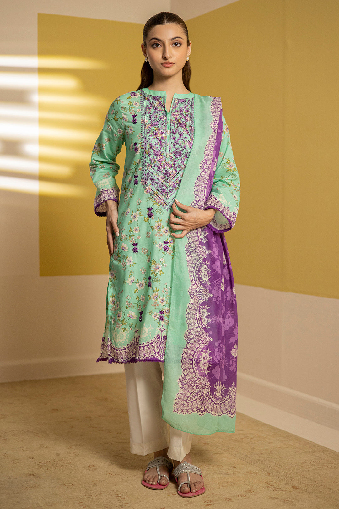 Zellbury | Summer Pret | Embroidered Kurta Dupatta - 1903 - House Of Zarish