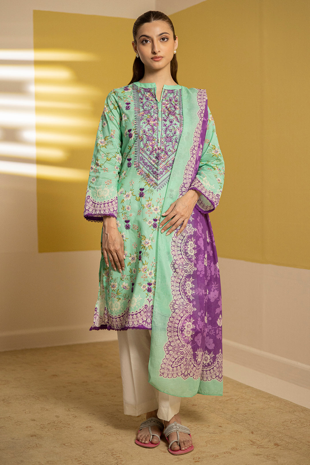 Zellbury | Summer Pret | Embroidered Kurta Dupatta - 1903 - Libasekhas