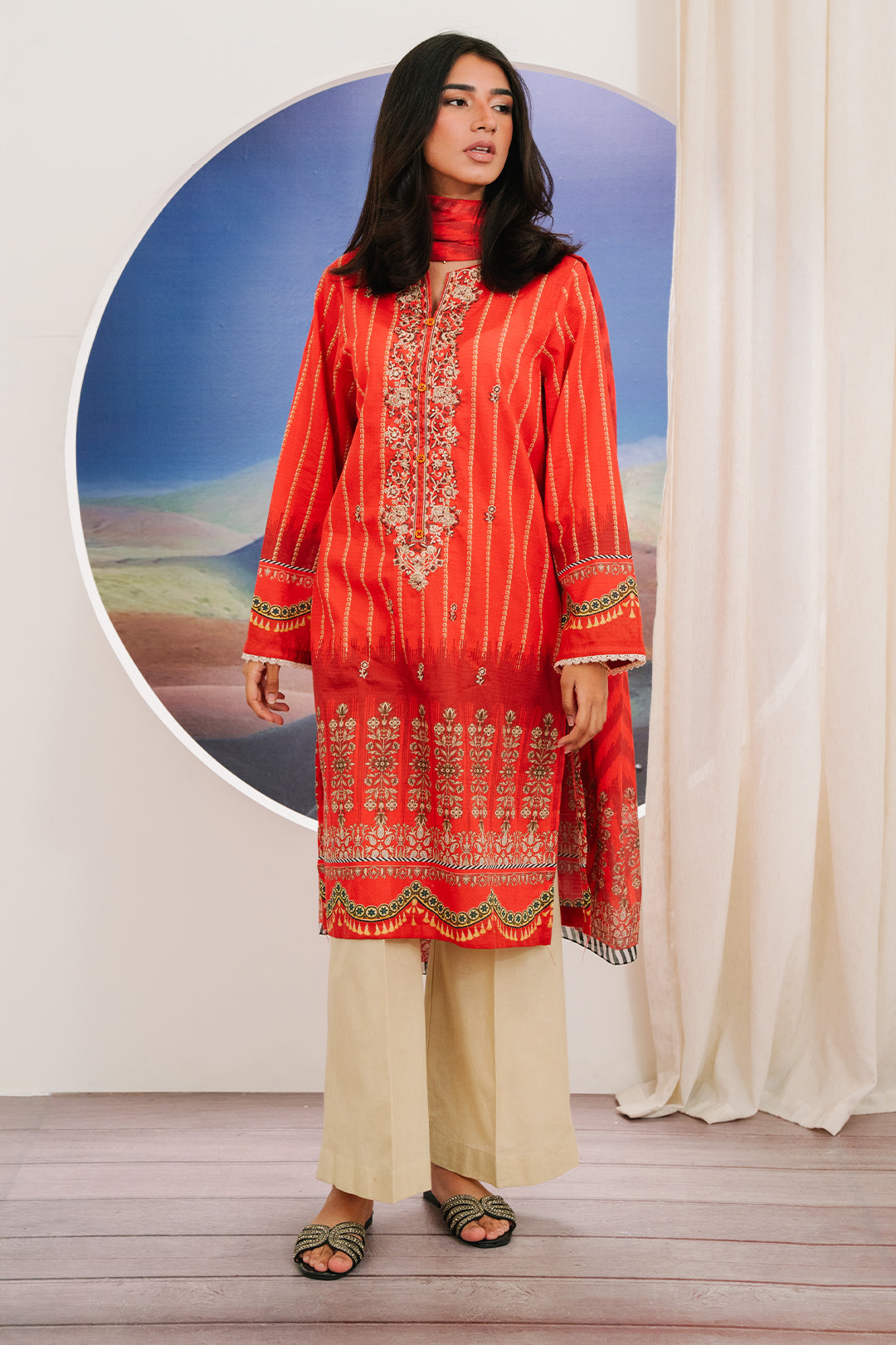 Zellbury | Summer Pret | Embroidered Kurta Dupatta - 1904 - Libasekhas