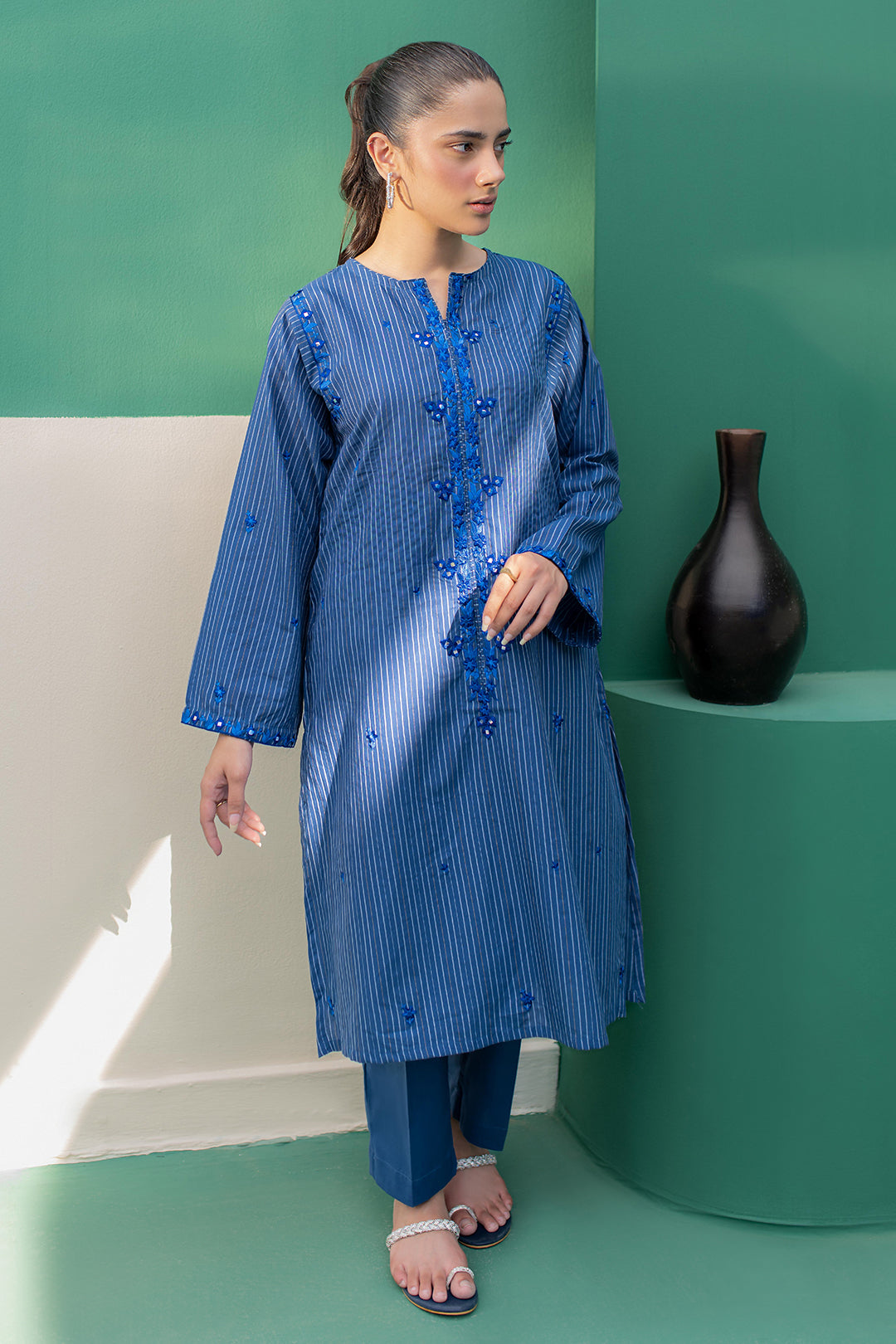 Zellbury | Summer Pret | Embroidered Kurta Trouser - 1932 - House Of Zarish