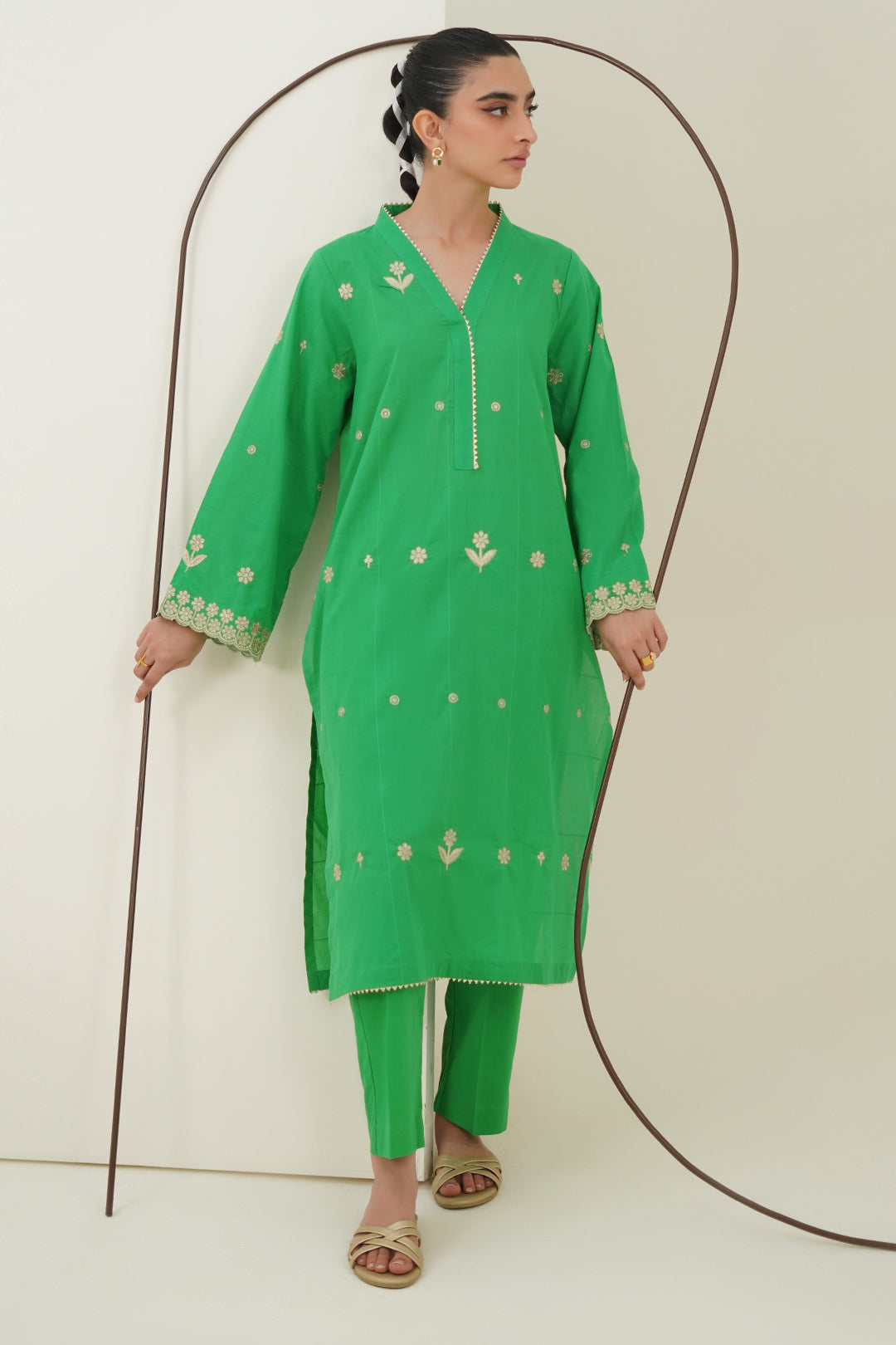 Zellbury | Summer Pret | Embroidered Kurta Trouser - 1933 - House Of Zarish