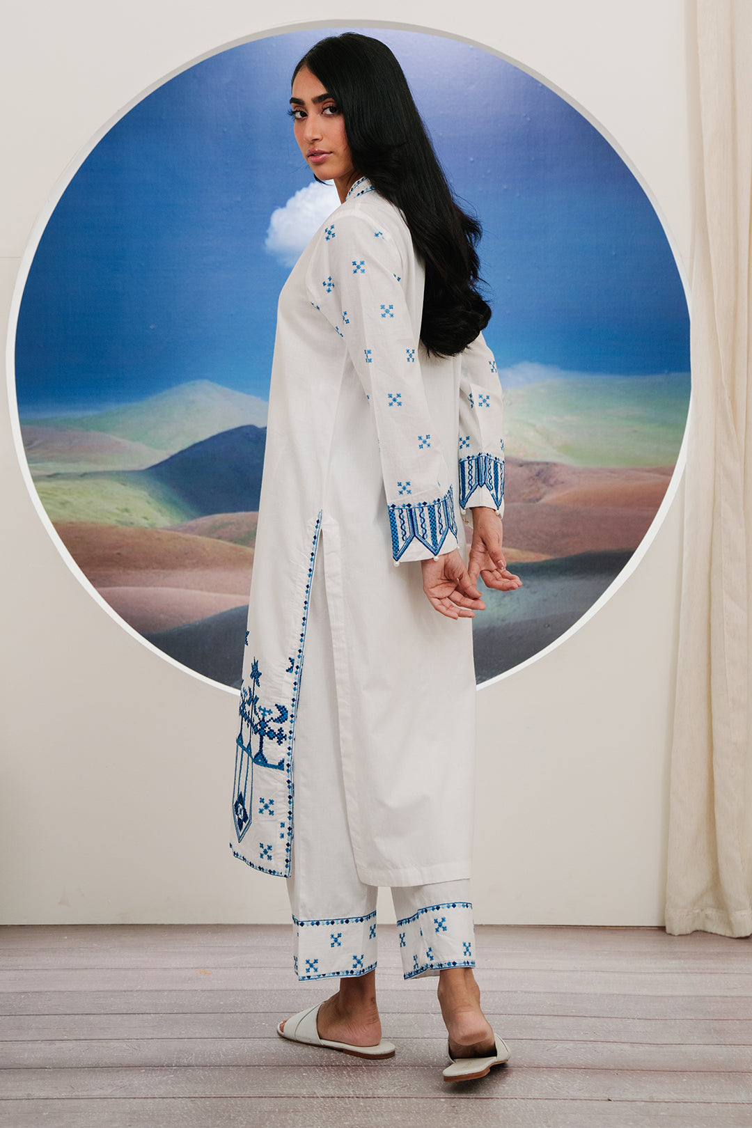 Zellbury | Summer Pret | Embroidered Kurta Trouser - 1984 - Libasekhas
