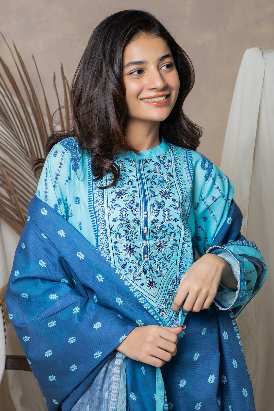 Zellbury | Summer Pret | Embroidered Kurta Dupatta - 2070 - House Of Zarish