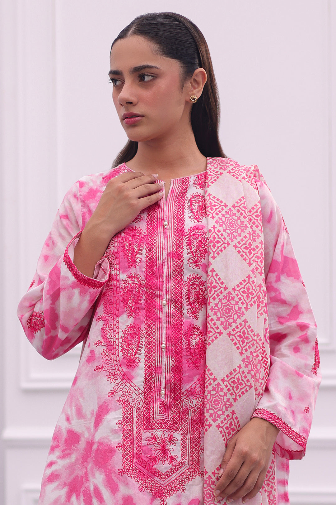 Zellbury | Summer Pret | Embroidered Kurta Dupatta - 2071 - House Of Zarish