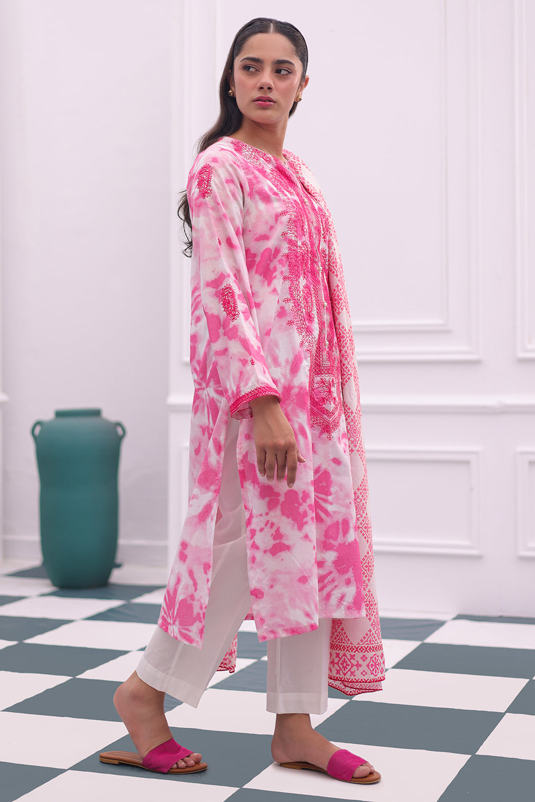 Zellbury | Summer Pret | Embroidered Kurta Dupatta - 2071 - House Of Zarish