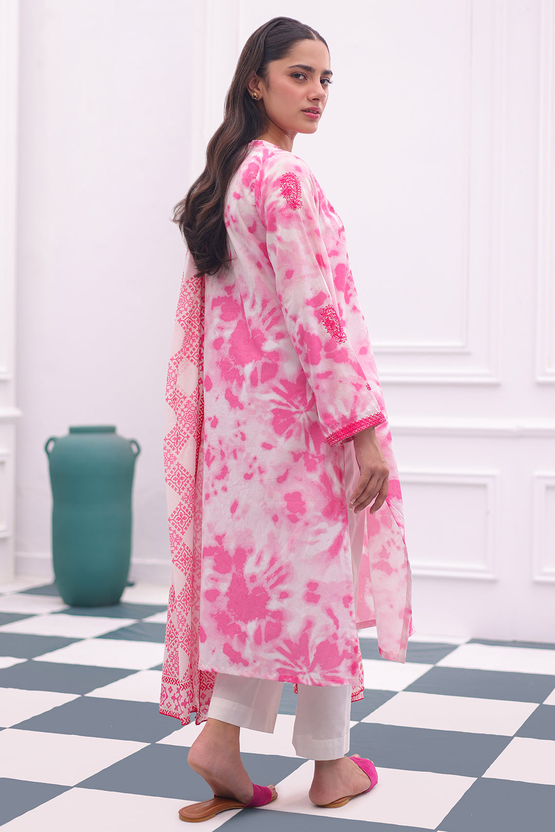 Zellbury | Summer Pret | Embroidered Kurta Dupatta - 2071 - House Of Zarish