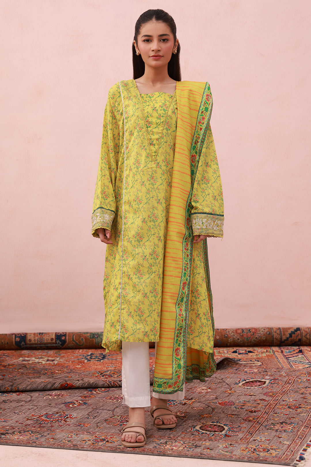 Zellbury | Summer Pret | Embroidered Kurta Dupatta - 2074 - House Of Zarish