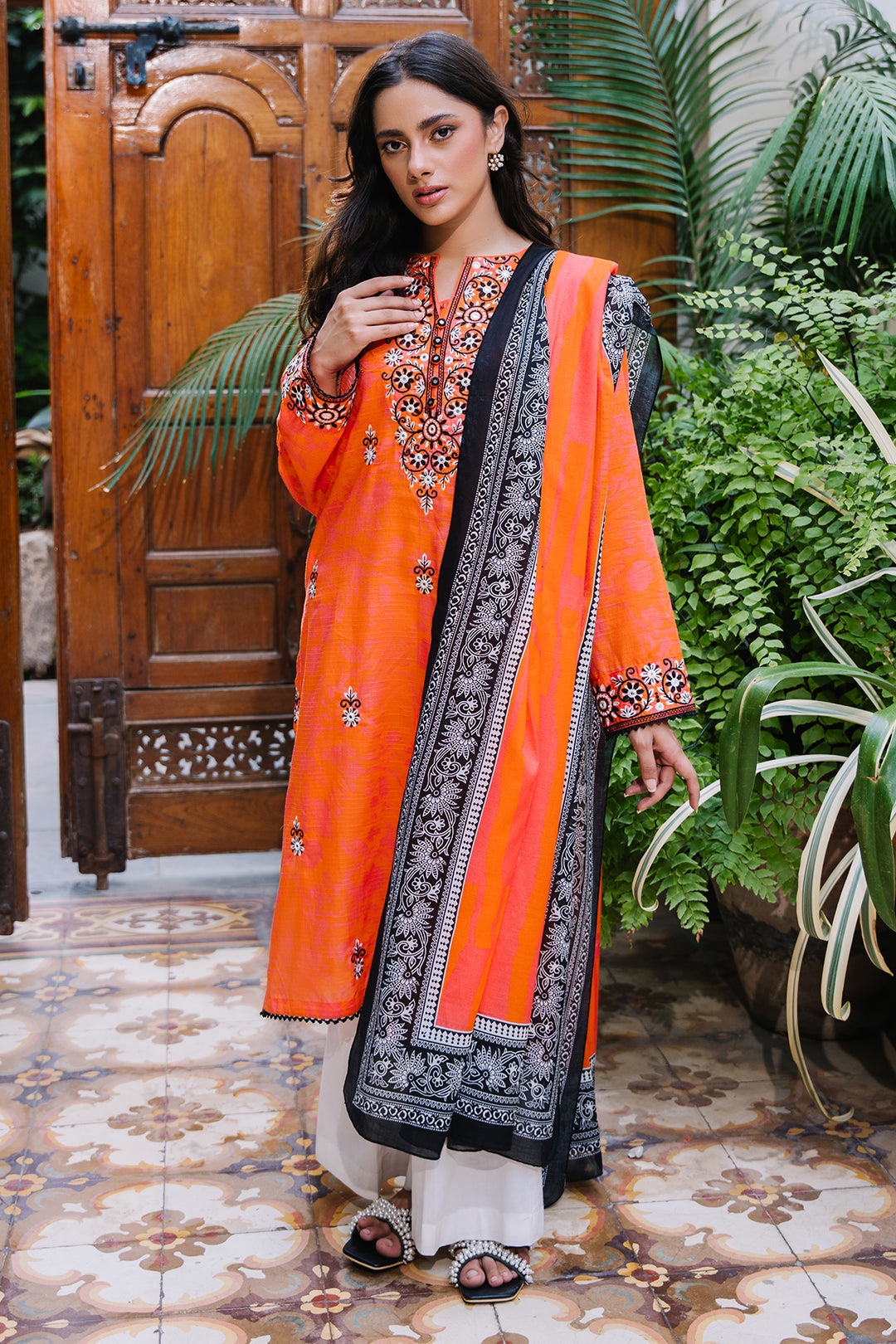 Zellbury | Summer Pret | Embroidered Kurta Dupatta - 2077 - House Of Zarish