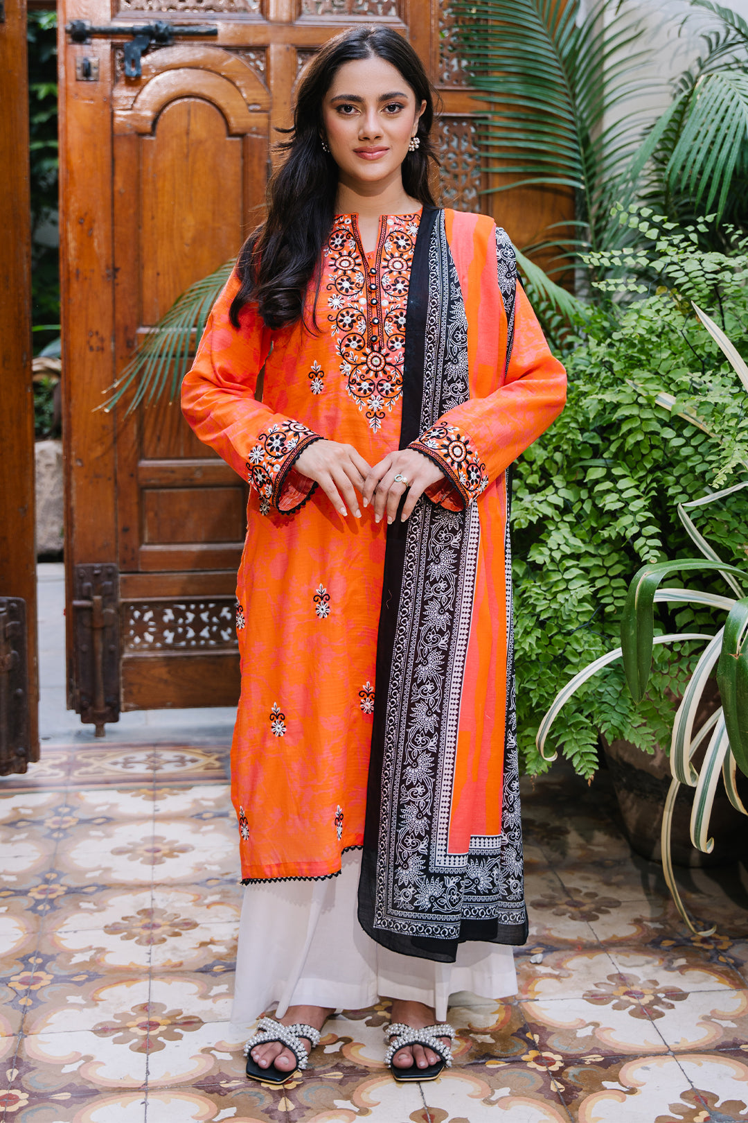 Zellbury | Summer Pret | Embroidered Kurta Dupatta - 2077 - House Of Zarish