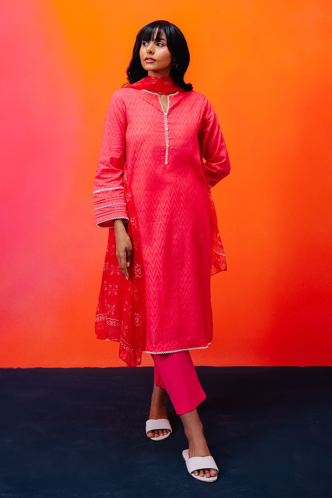 Zellbury | Summer Pret | Kurta Dupatta Trouser - 1525 - House Of Zarish