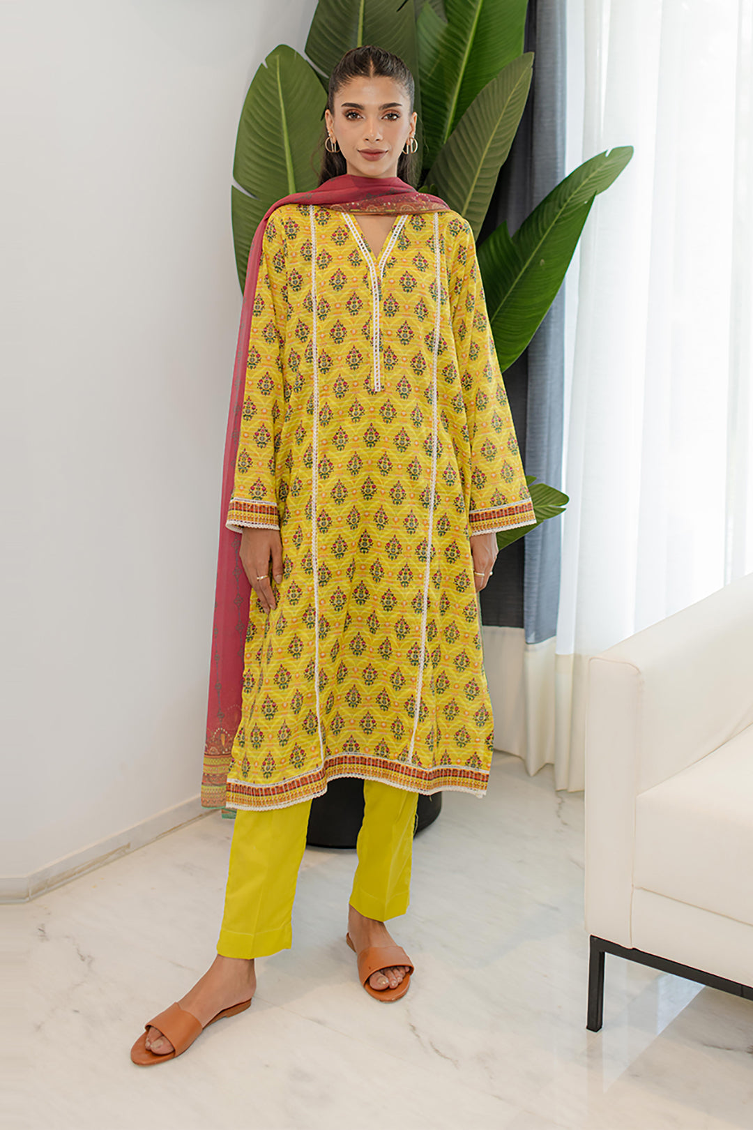 Zellbury | Summer Pret | Kurta Dupatta Trouser - 1746 - House Of Zarish
