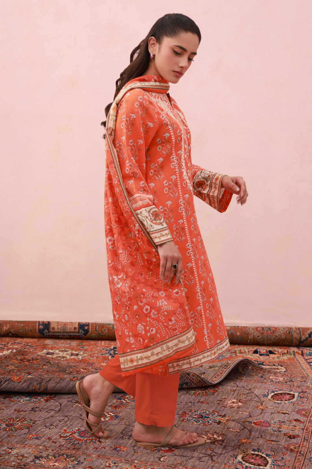 Zellbury | Summer Pret | Embroidered Kurta Dupatta Trouser - 1962 - House Of Zarish