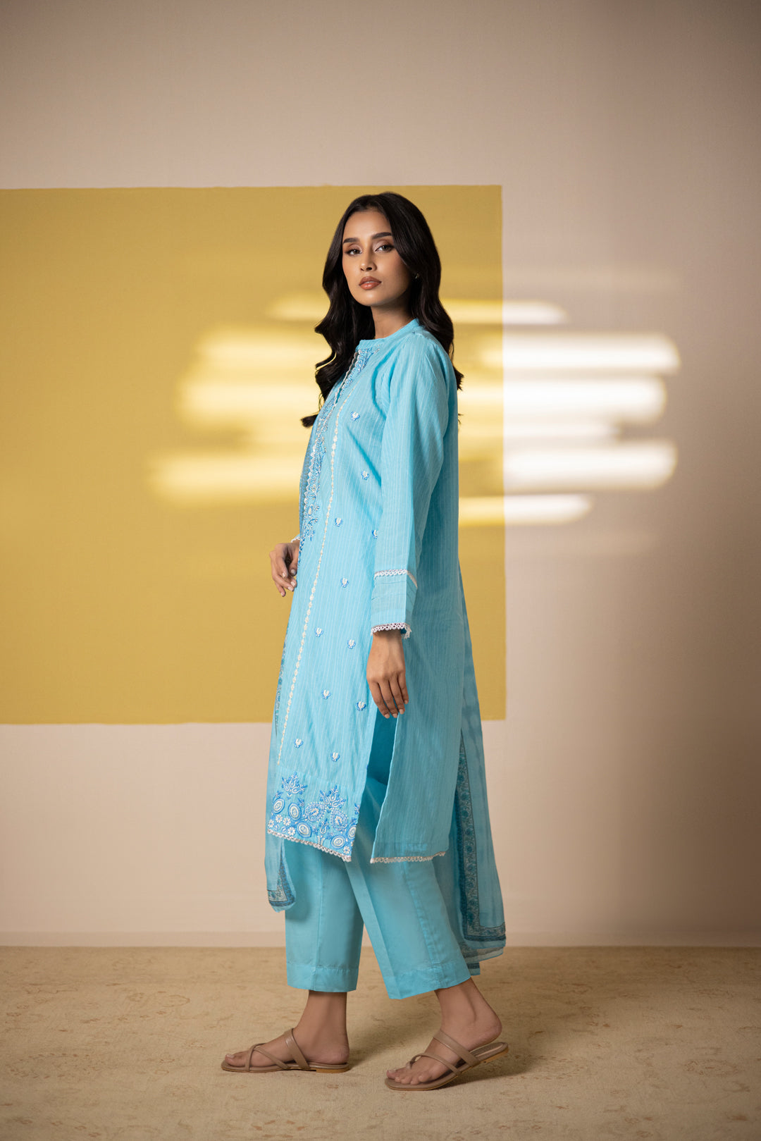 Zellbury | Summer Pret | Embroidered Kurta Dupatta Trouser - 1965 - Libasekhas