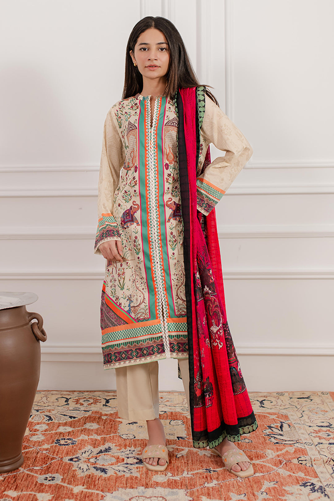 Zellbury | Summer Pret | Kurta Dupatta Trouser - 2098 - House Of Zarish