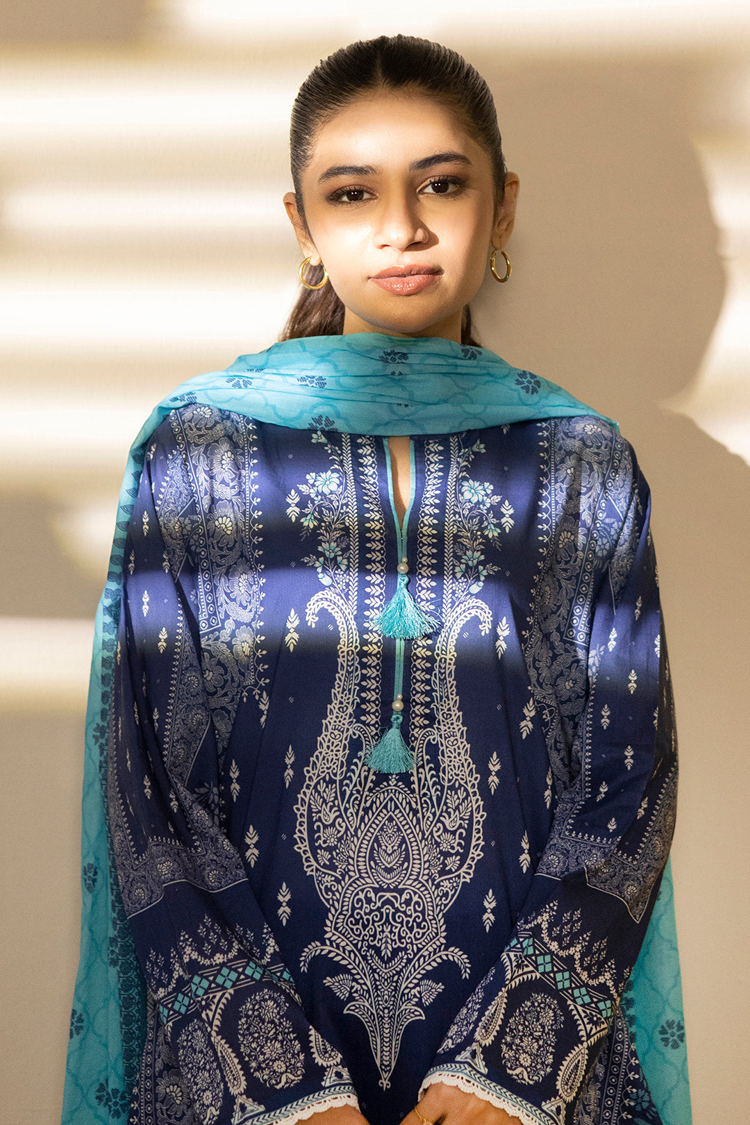 Zellbury | Summer Pret | Kurta Dupatta Trouser - 2102 - Libasekhas