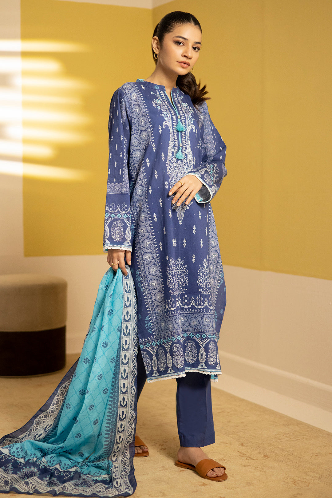 Zellbury | Summer Pret | Kurta Dupatta Trouser - 2102 - House Of Zarish