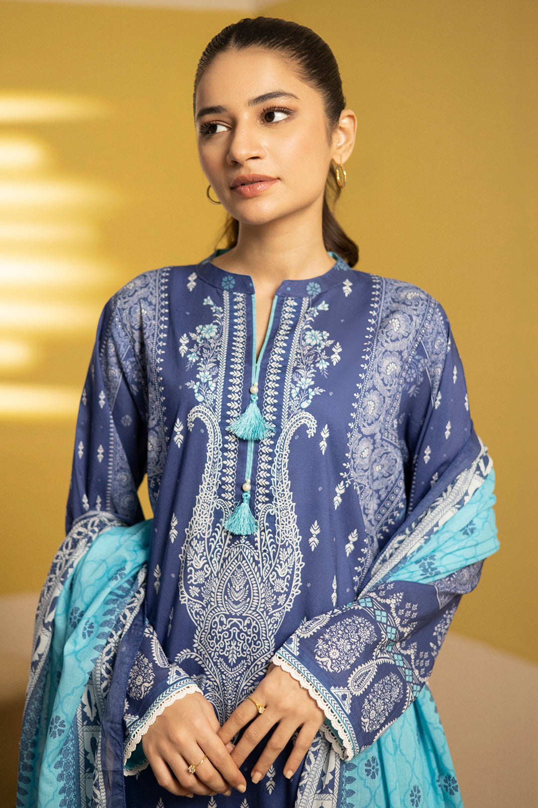 Zellbury | Summer Pret | Kurta Dupatta Trouser - 2102 - House Of Zarish