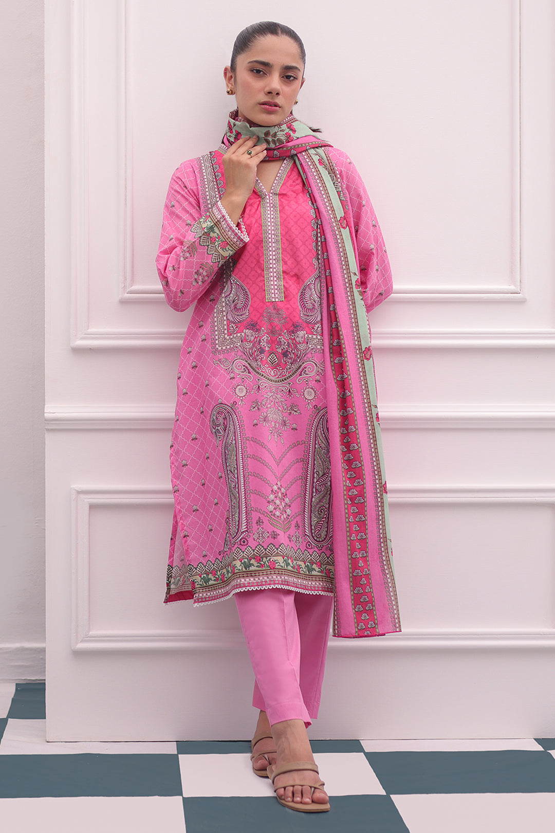 Zellbury | Summer Pret | Kurta Dupatta Trouser - 2106 - House Of Zarish