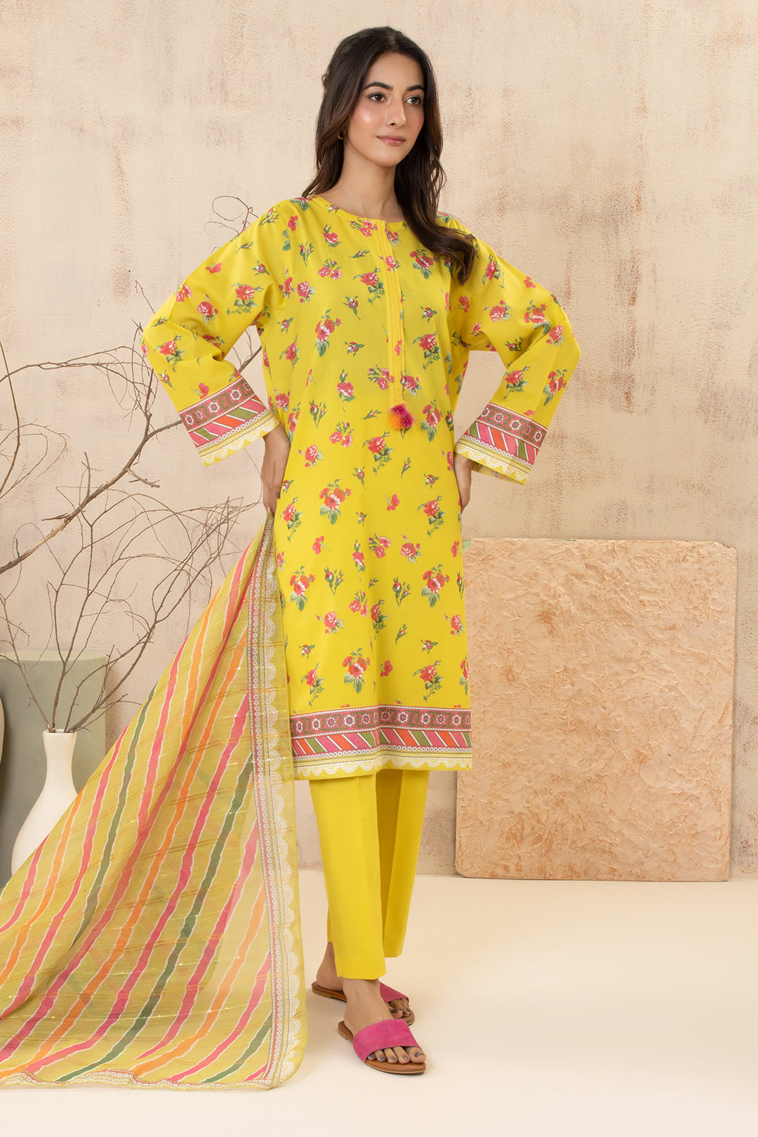 Zellbury | Summer Pret | Kurta Dupatta Trouser - 2111 - Libasekhas