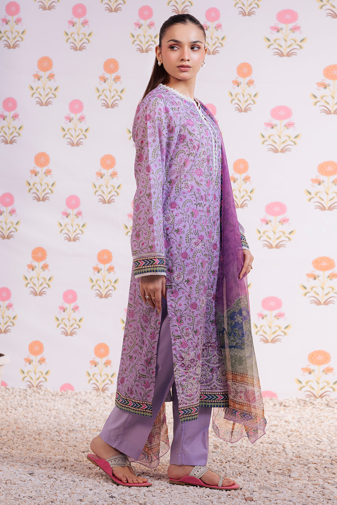 Zellbury | Summer Pret | Embroidered Kurta Dupatta Trouser - 2112 - House Of Zarish