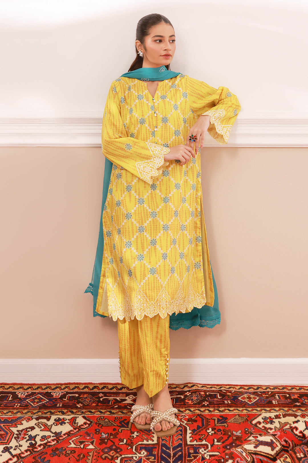 Zellbury | Summer Pret | Embroidered Kurta Dupatta Trouser - 2133 - Libasekhas