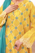 Zellbury | Summer Pret | Embroidered Kurta Dupatta Trouser - 2133 - House Of Zarish