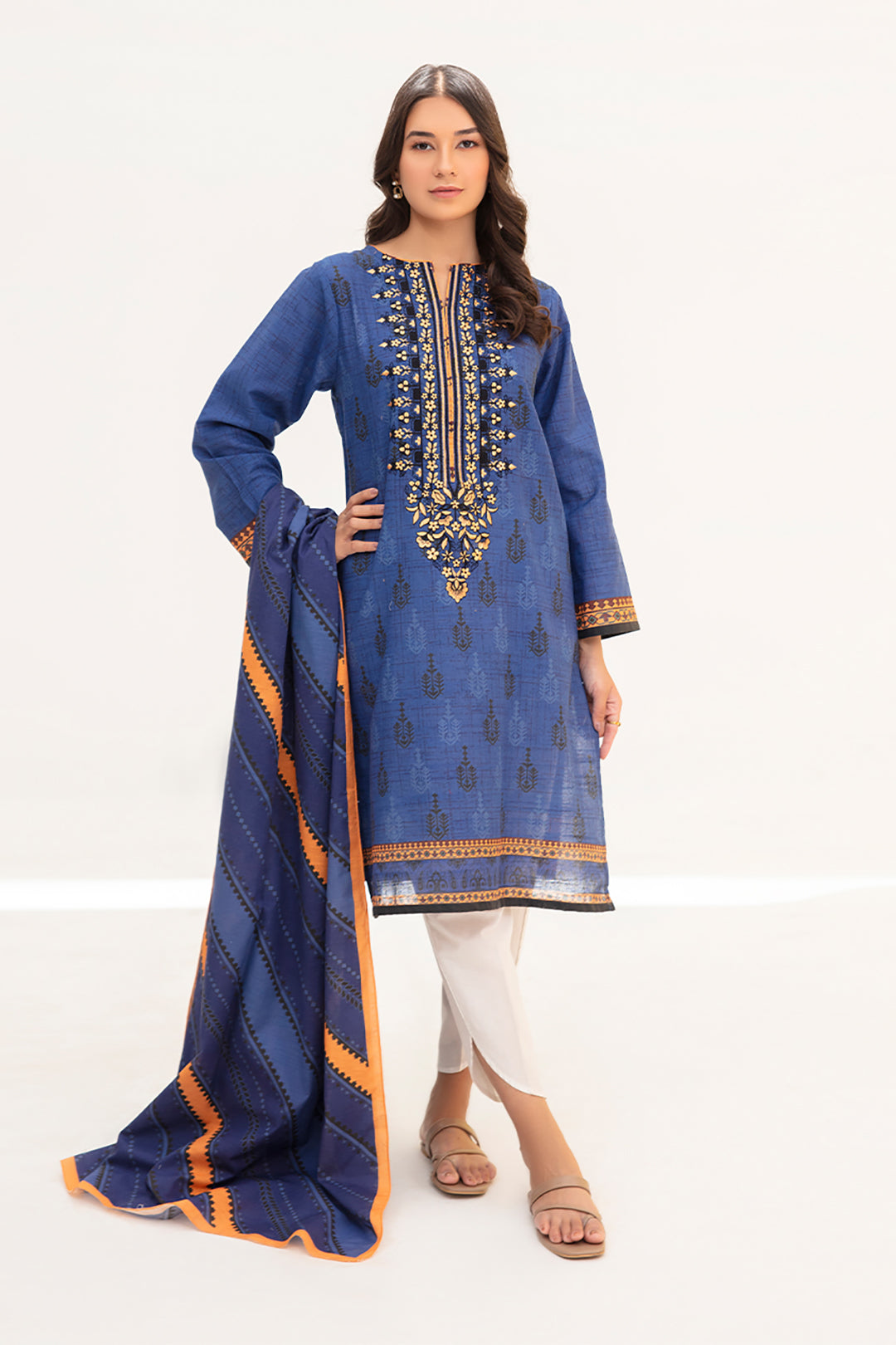 Zellbury | Winter Pret | Kurta Dupatta - 0755 - Libasekhas