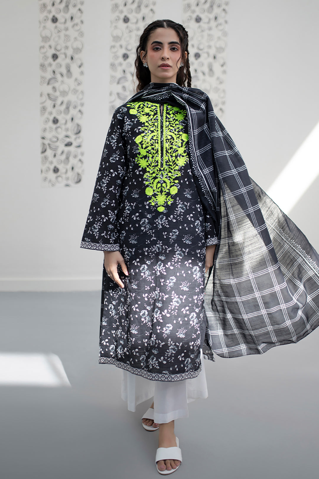 Zellbury | Winter Pret | Embroidered Kurta Dupatta - 1525 - House Of Zarish