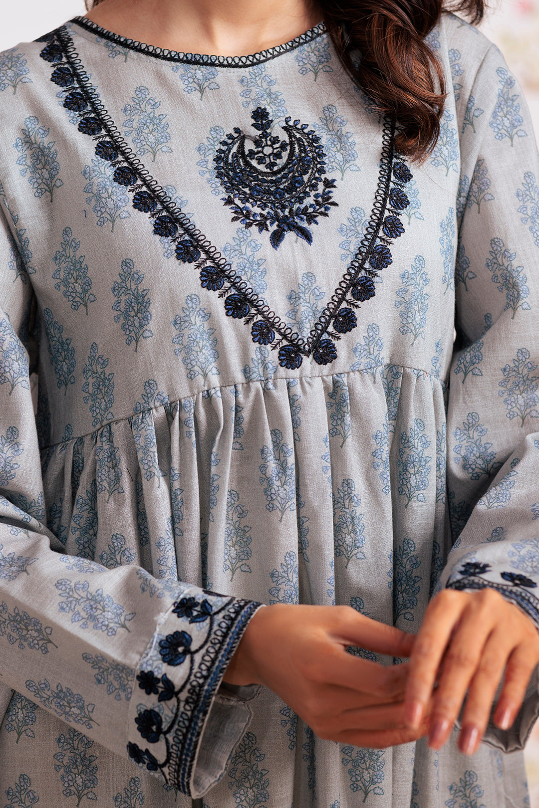 Zellbury | Winter Pret | Embroidered Kurta - 2909 - House Of Zarish