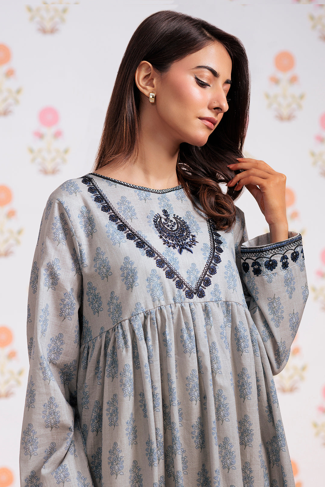 Zellbury | Winter Pret | Embroidered Kurta - 2909 - Libasekhas