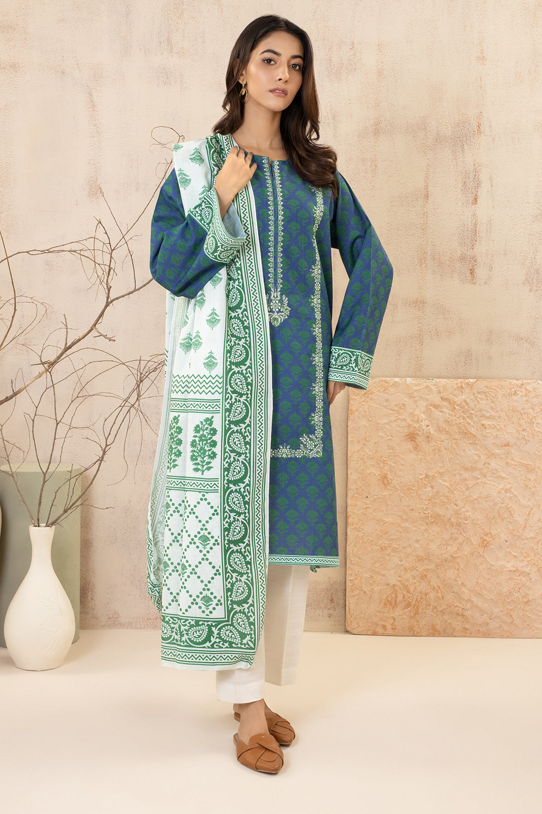 Zellbury | Winter Pret | Embroidered Kurta Dupatta - 2935 - House Of Zarish
