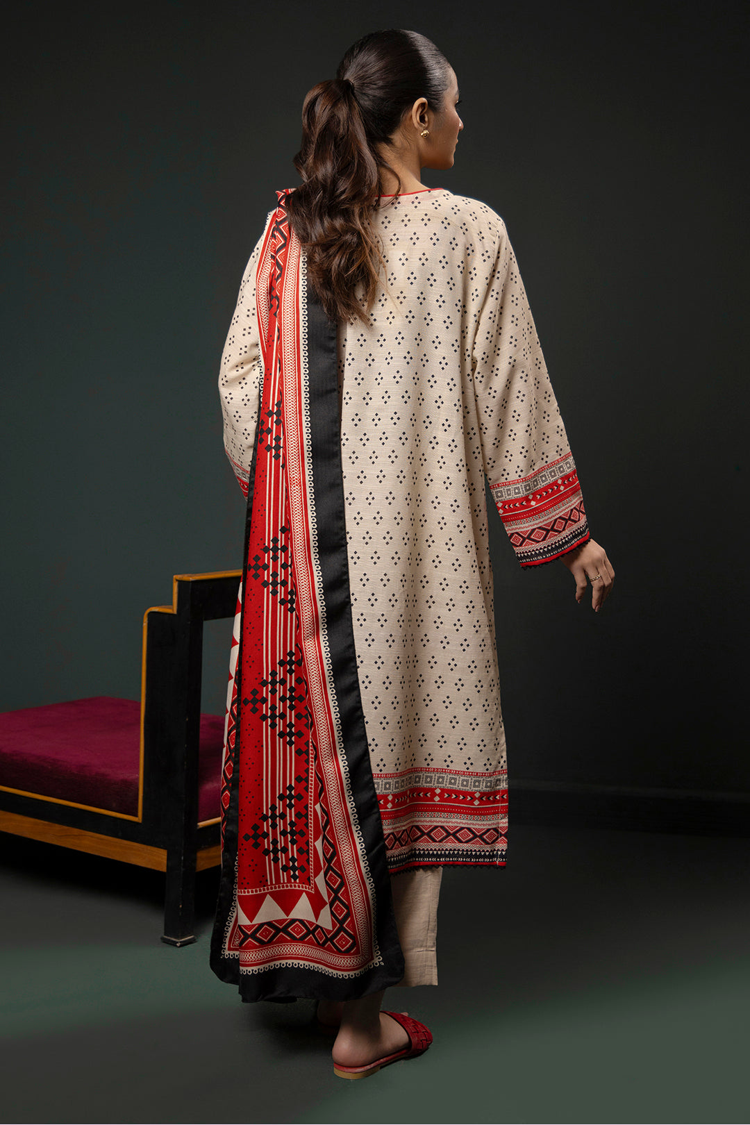 Zellbury | Winter Pret | Embroidered Kurta Shawl - 2937 - House Of Zarish